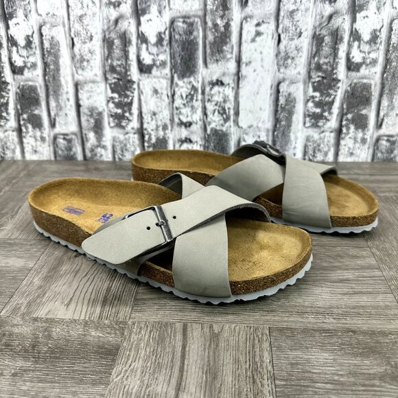 Birkenstock Siena Suede Leather Women size 11 Gray Slip On Sandals - Picture 5 of 7
